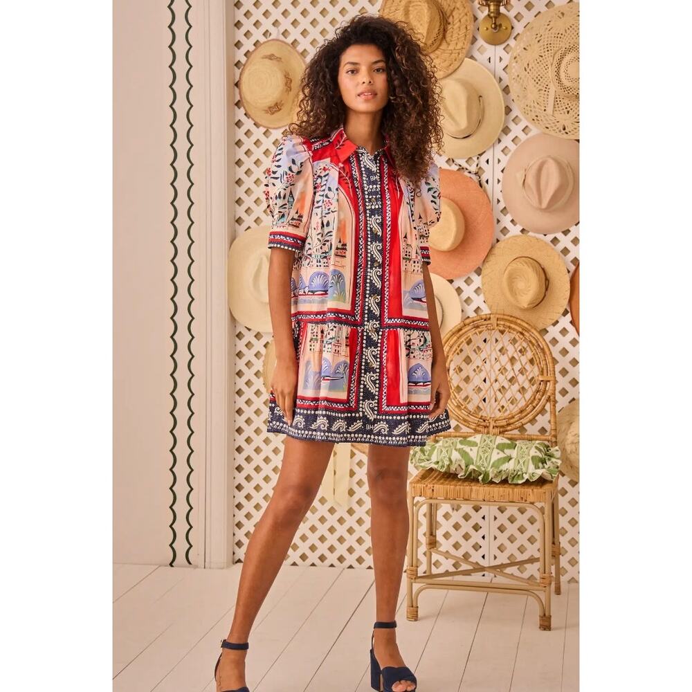Hunter Bell Leslie Dress in Coastal Village XS - Picture 3 of 11